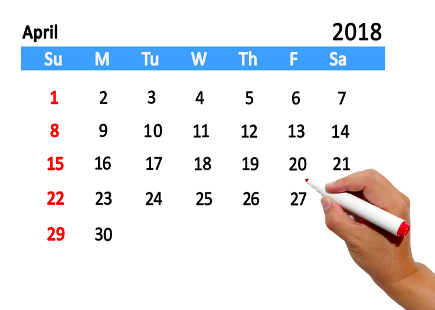 APRILE: TUTTE LE DATE DA RICORDARE